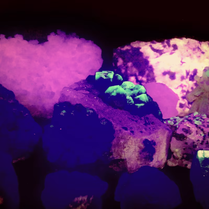 Minerali fluorescenti: quando le pietre brillano al buio Different fluorescent minerals