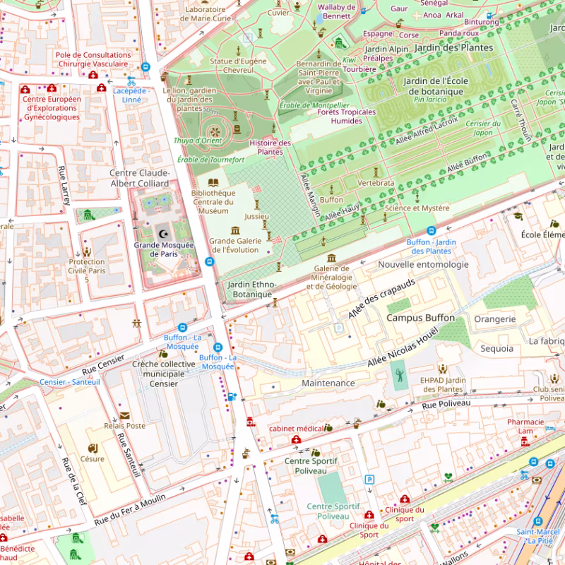 Galleria di Geologia e Mineralogia del Jardin des Plantes di Parigi paris museeum openstreetmap