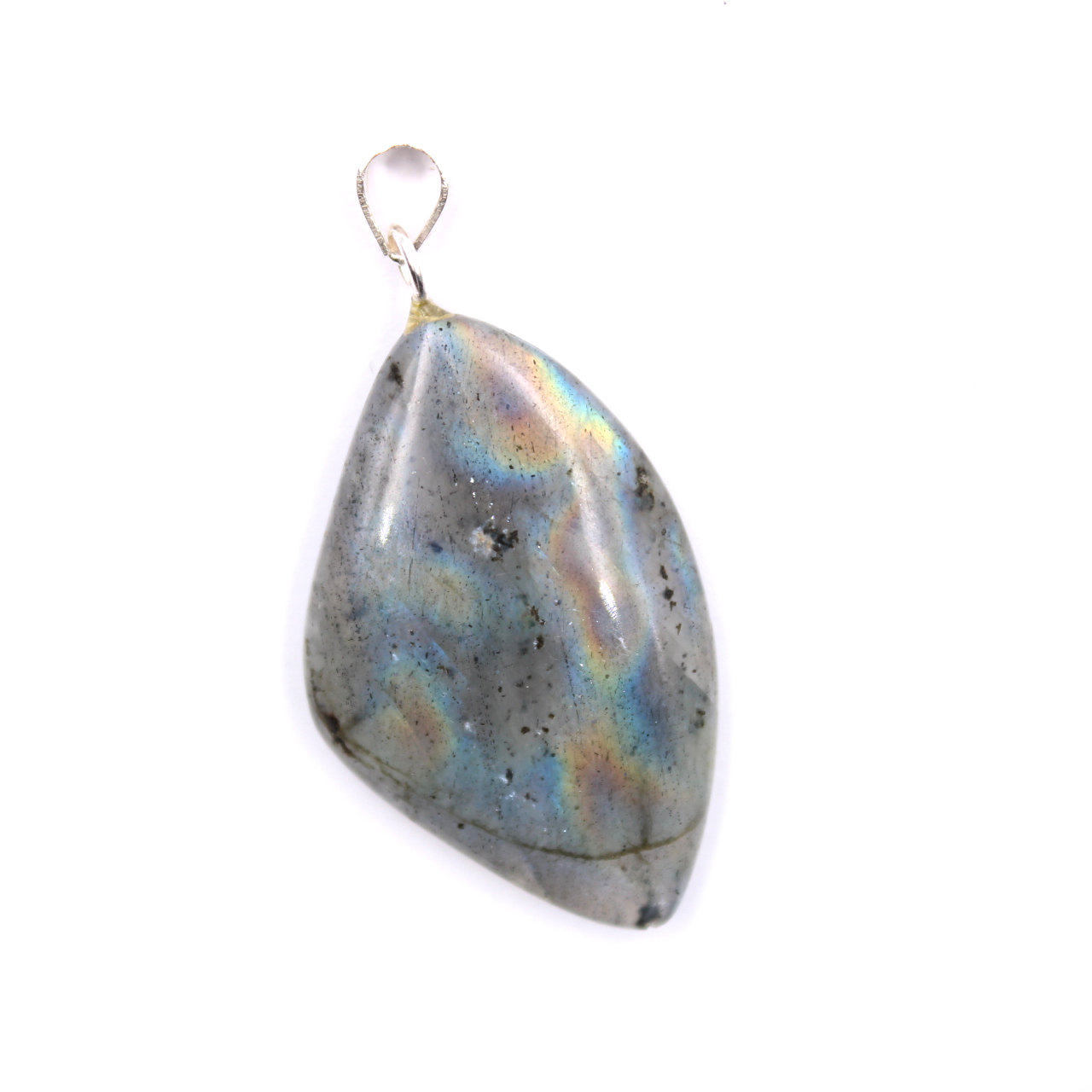 Ciondolo in labradorite a forma libera in argento sterling 925