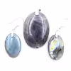 Pendentif et boucles d'oreille en labradorite et argent 925