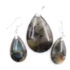 Ciondolo e orecchini in labradorite e argento 925 - 0