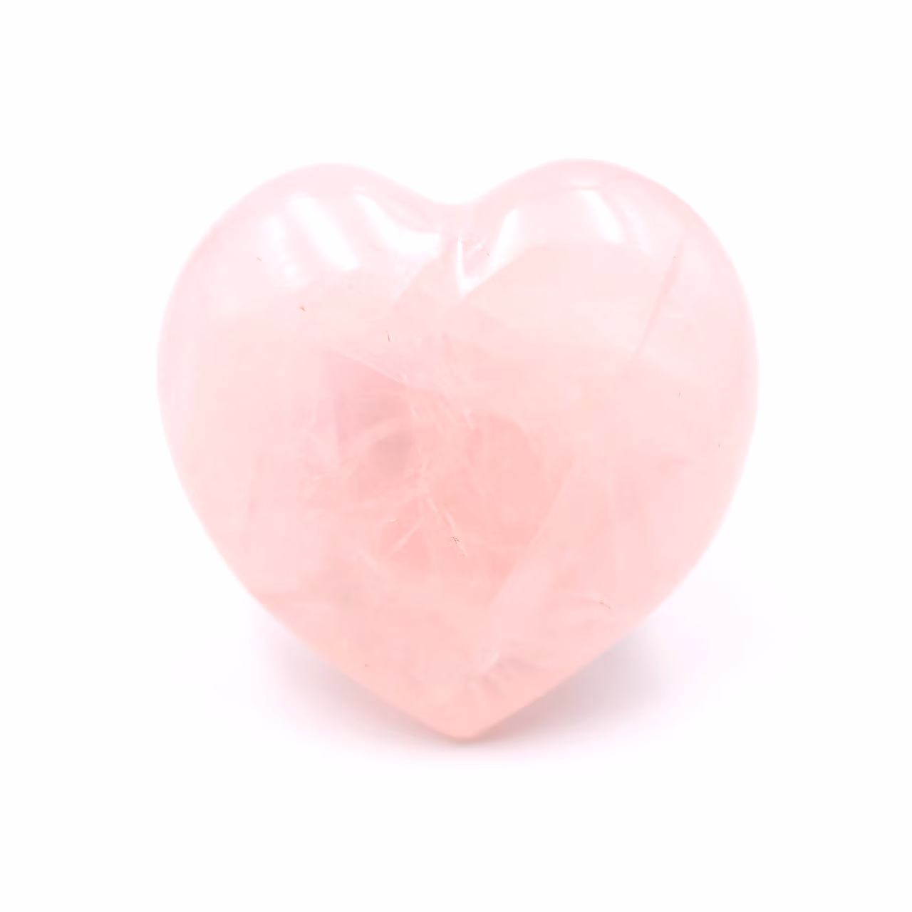 Cuore di quarzo rosa del Madagascar