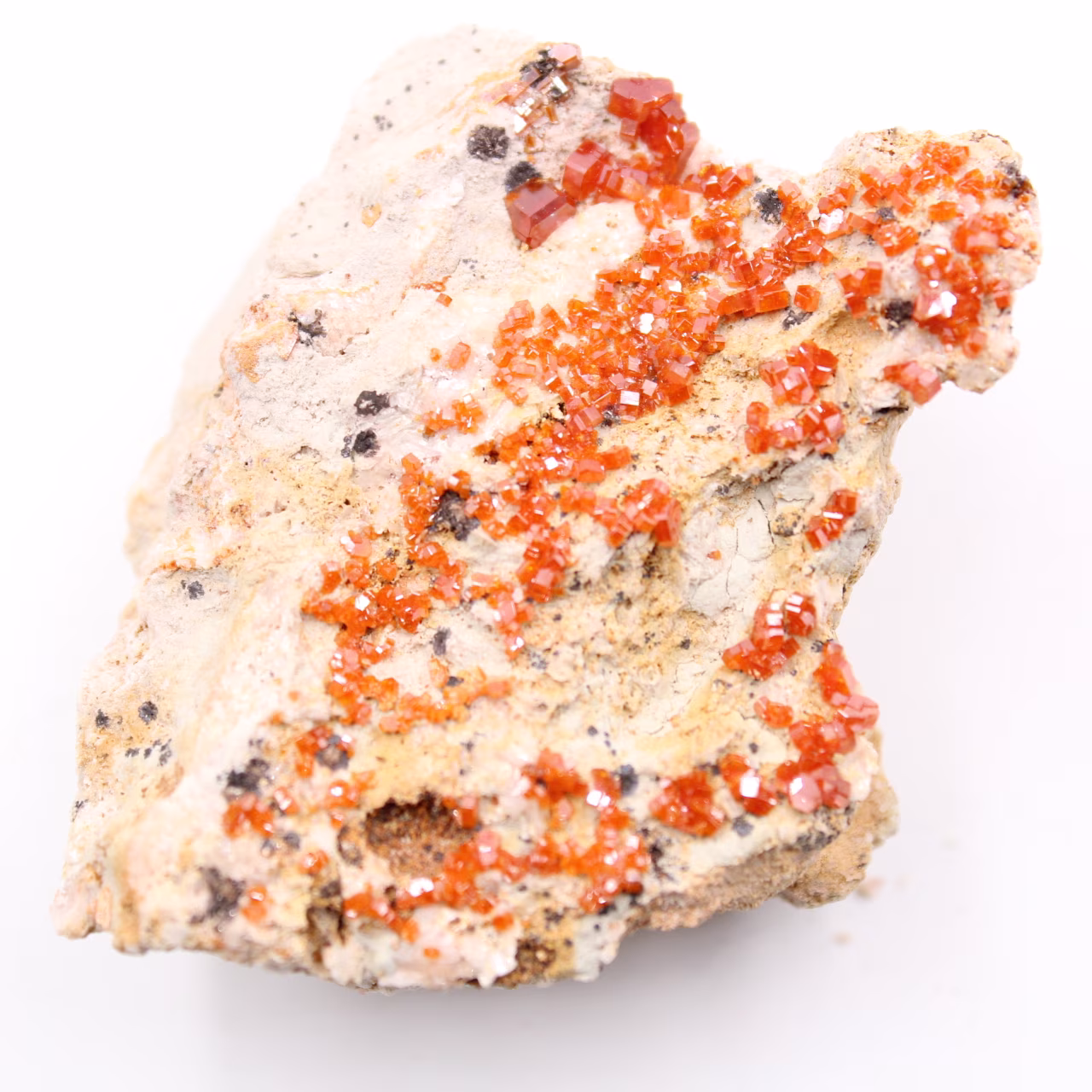 Cristalli di vanadinite su ganga