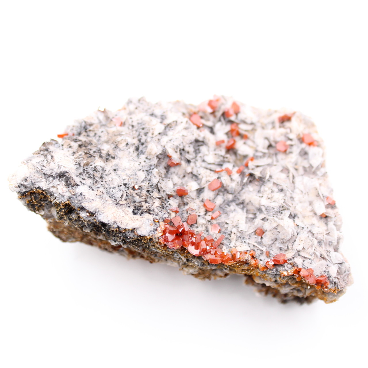 Cristalli di vanadinite su ganga