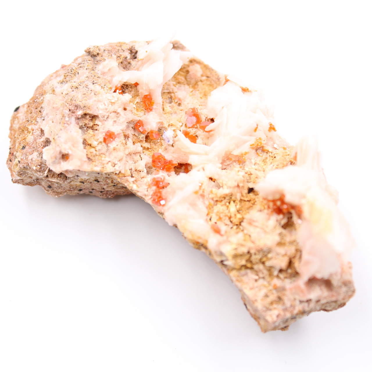 Cristalli di vanadinite su ganga