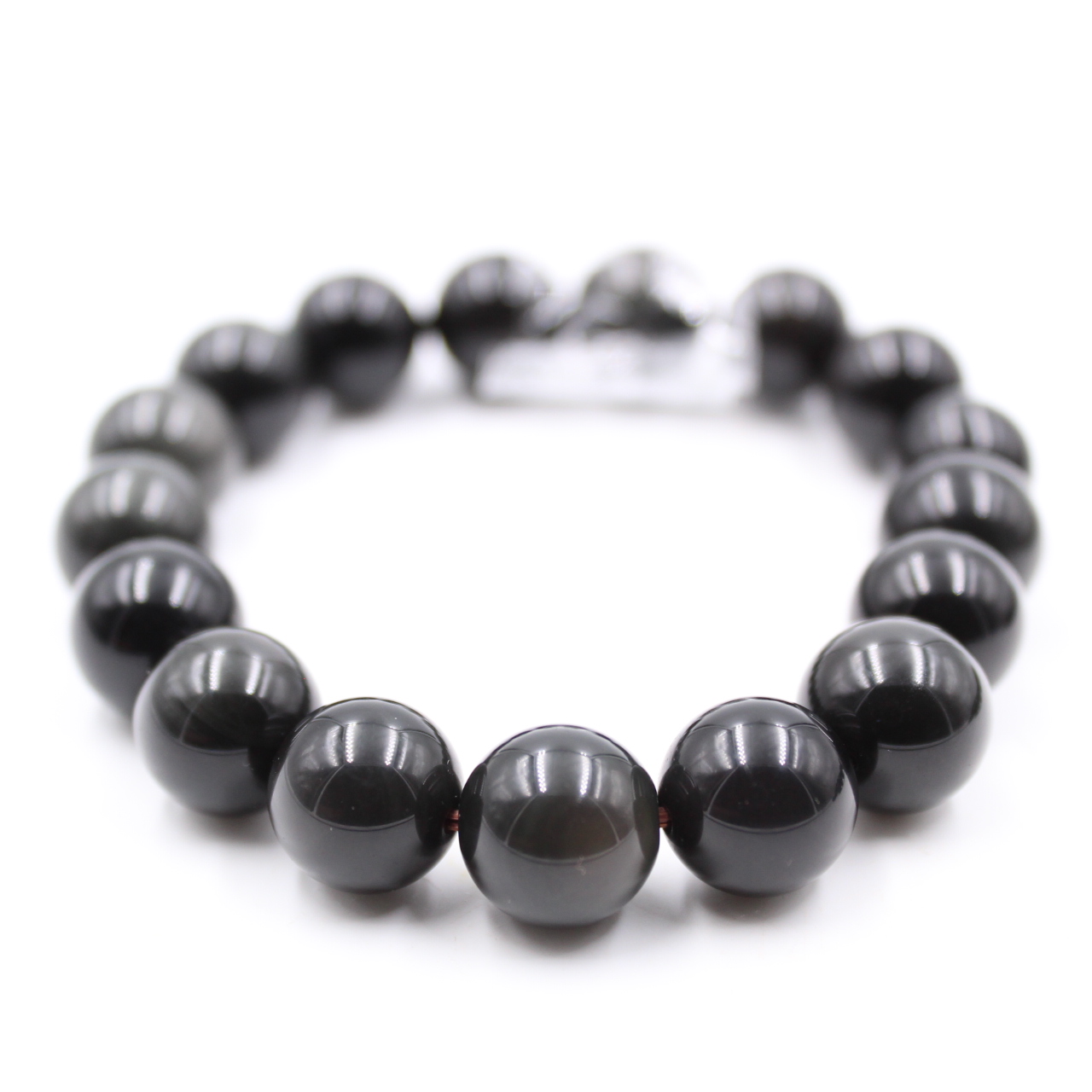 Bracciale in ossidiana 12 mm