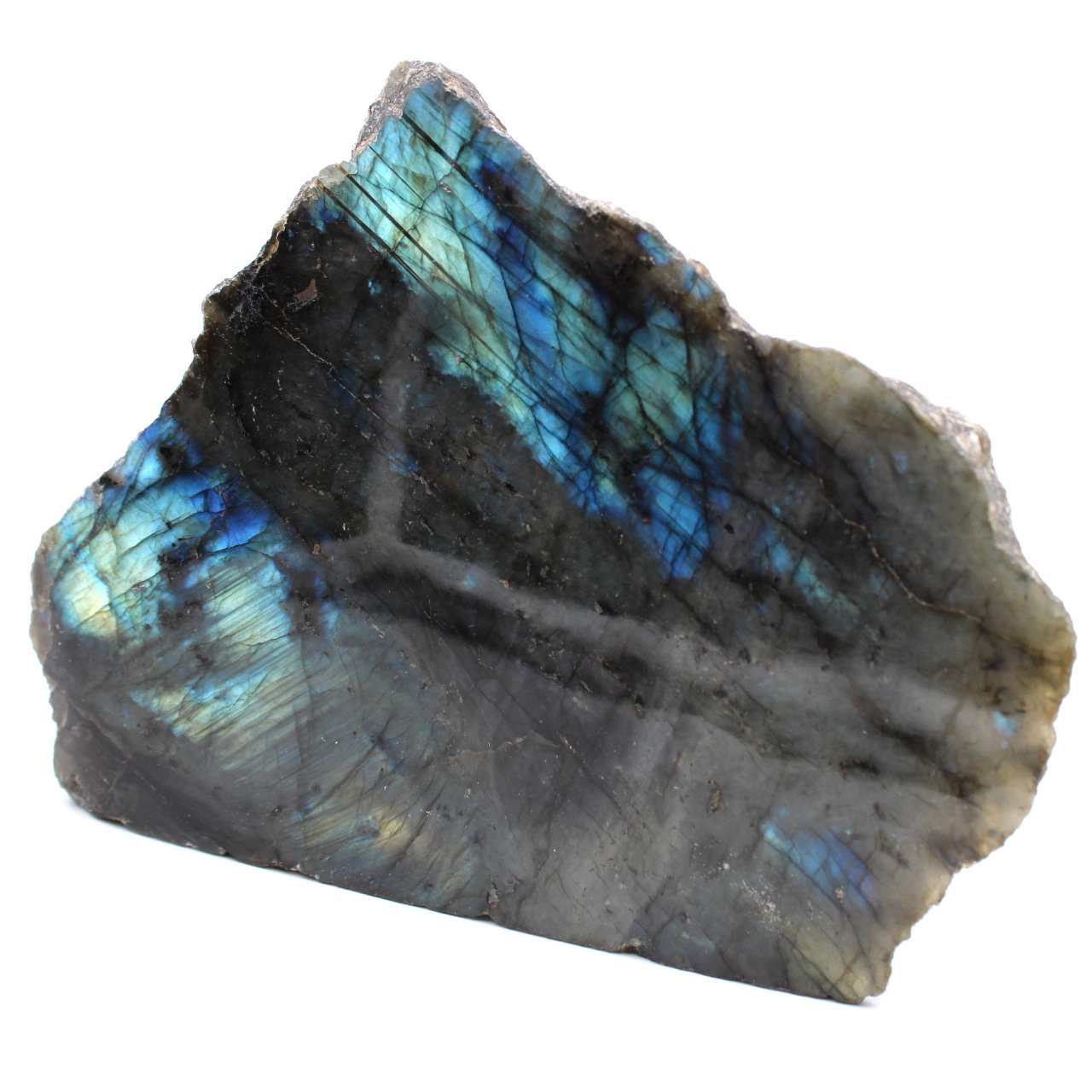 Blocco di forma libera Labradorite per posare una faccia levigata