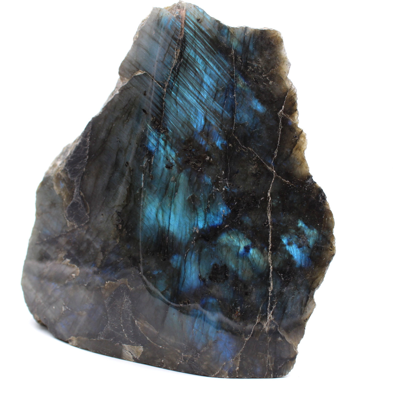 Blocco di forma libera Labradorite per posare una faccia levigata