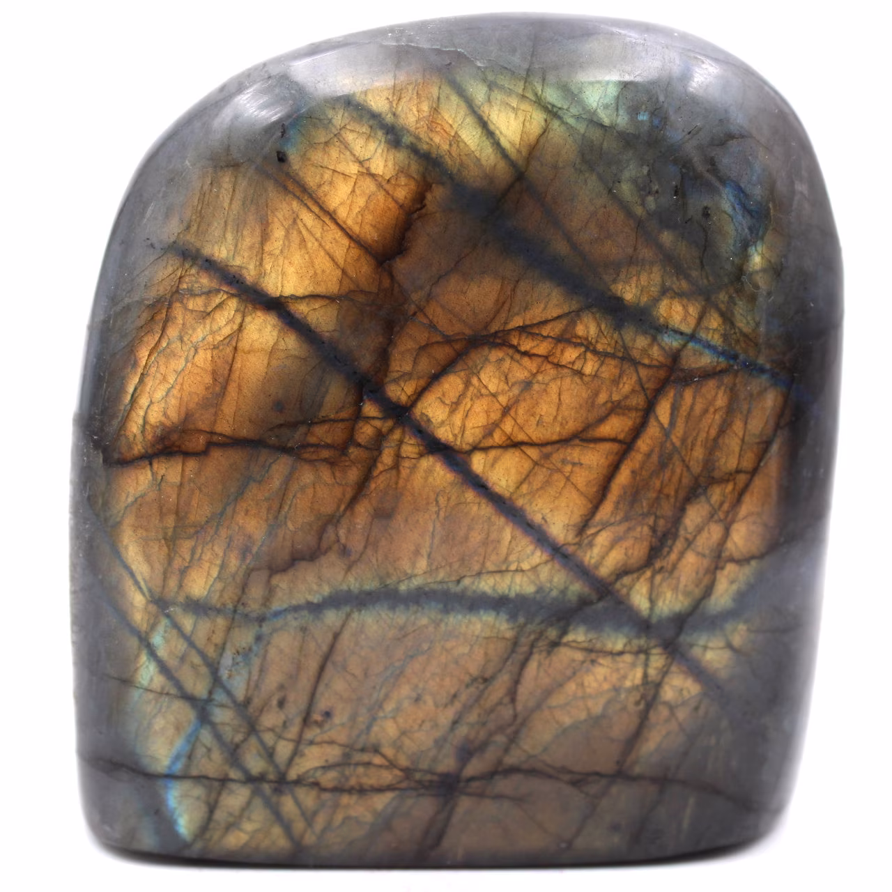 Blocco di pietra labradorite per decorazione e collezione