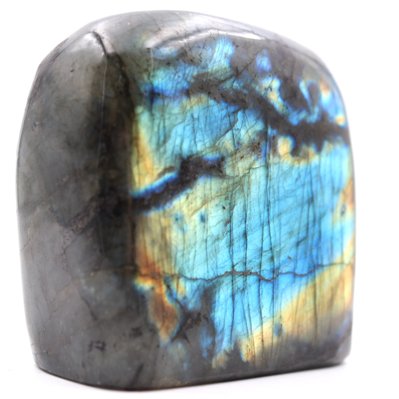 Blocco di pietra labradorite per decorazione e collezione