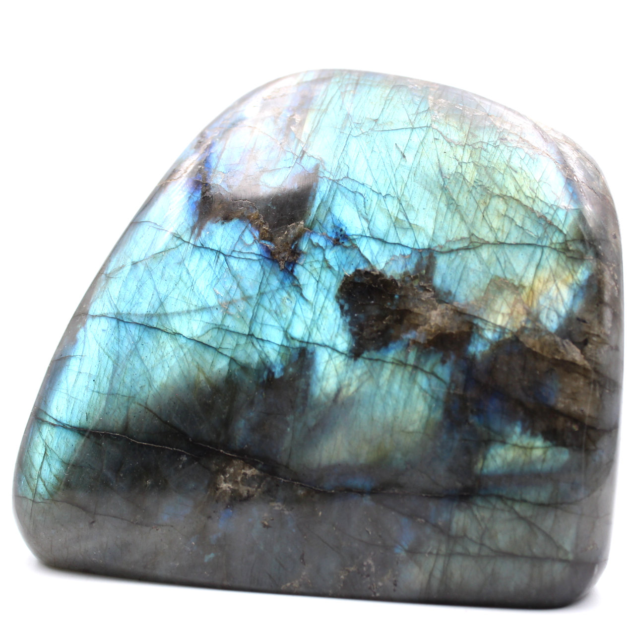 Blocco di pietra labradorite per decorazione e collezione