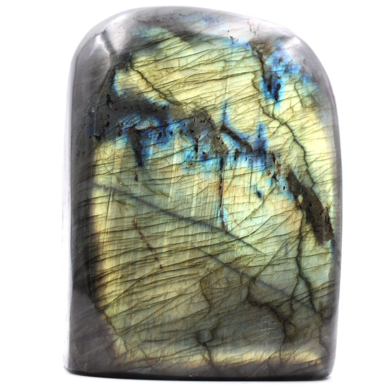 Blocco di pietra labradorite per decorazione e collezione