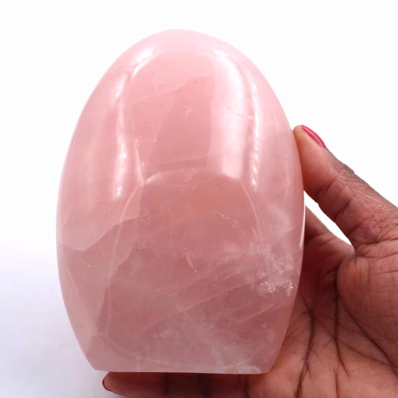 Forma libera di quarzo rosa rosso