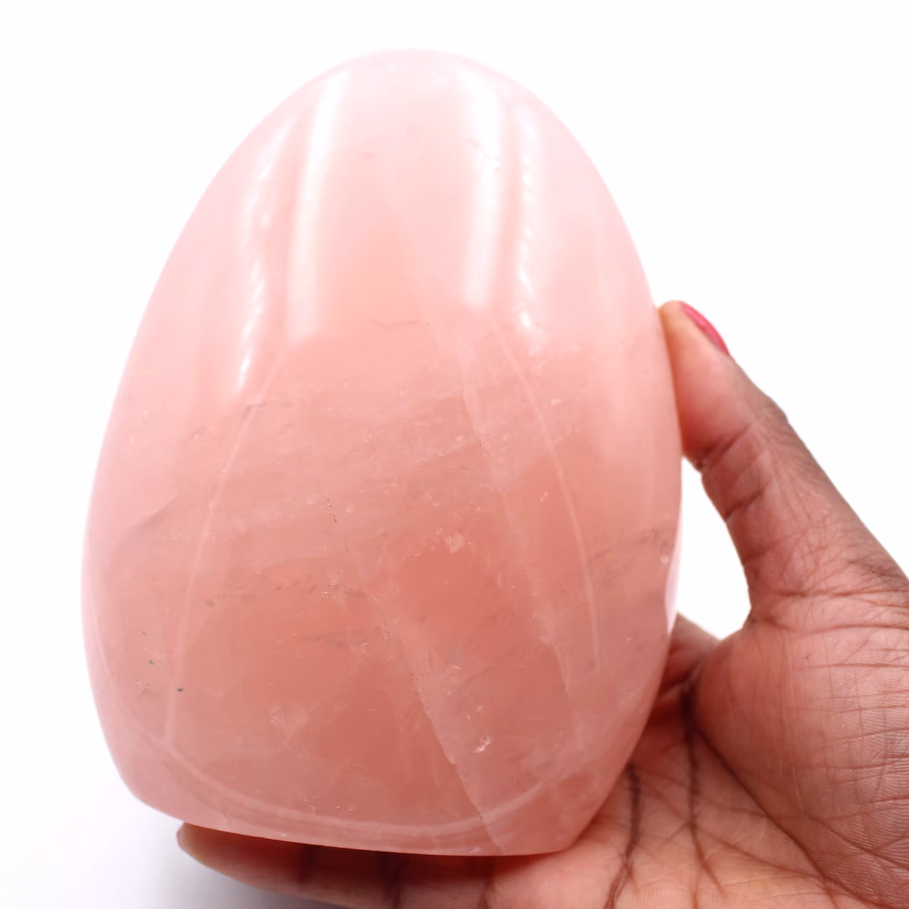 Forma libera di quarzo rosa rosso