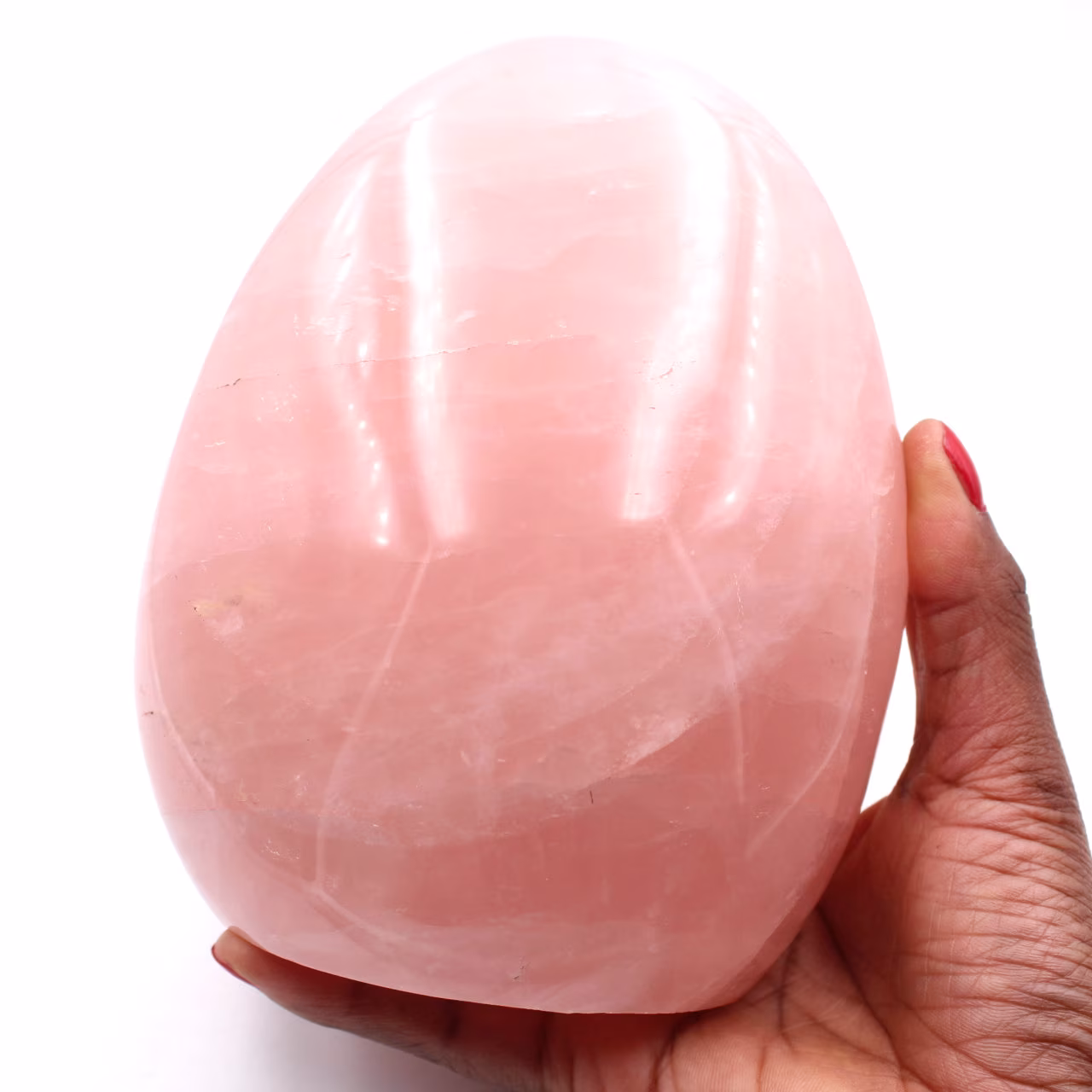 Forma libera di quarzo rosa rosso
