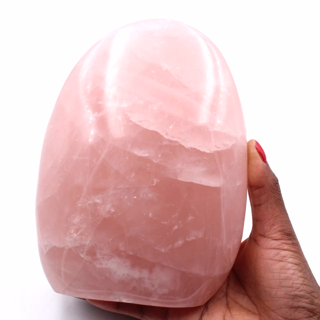 Forma libera di quarzo rosa rosso