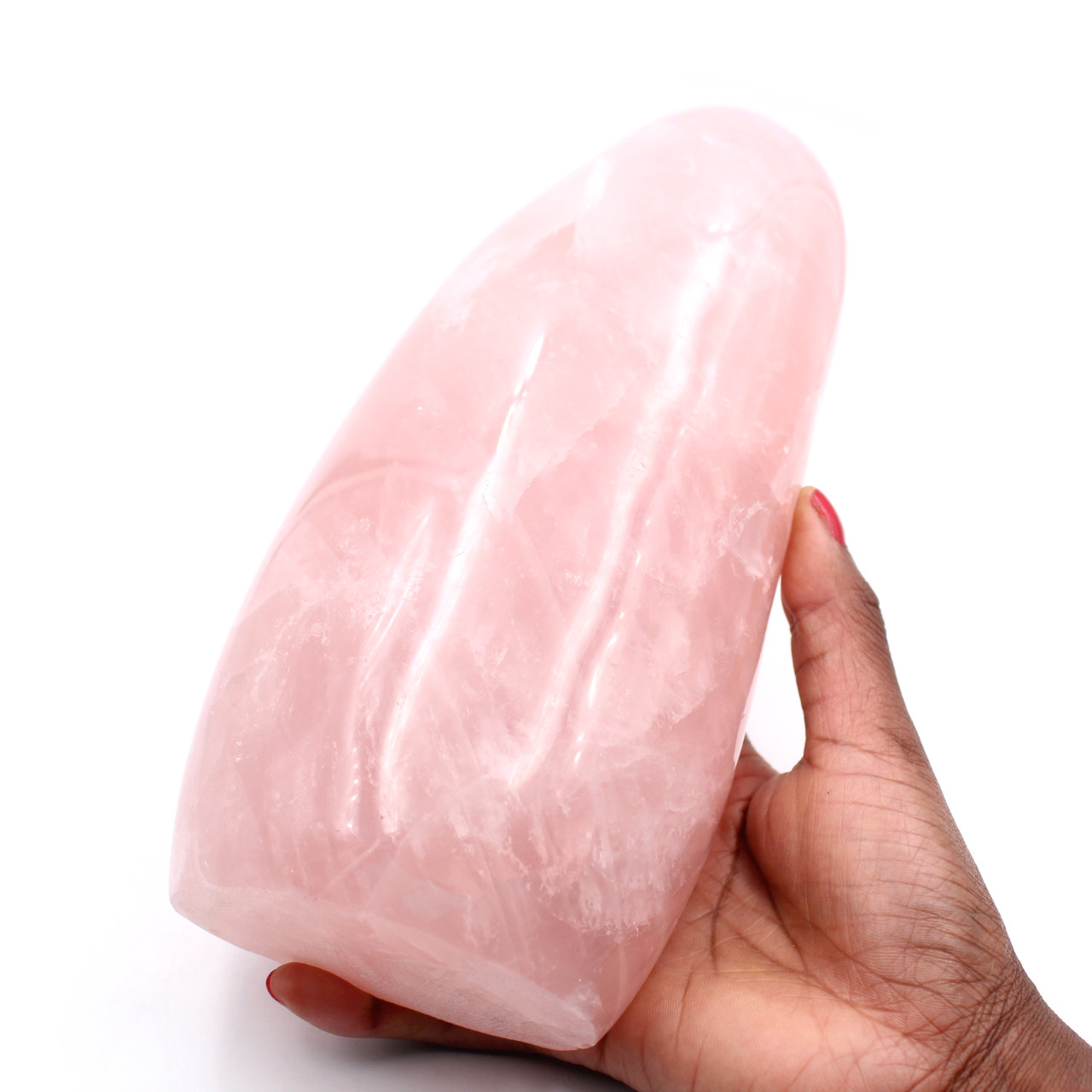 Forma libera di quarzo rosa rosso