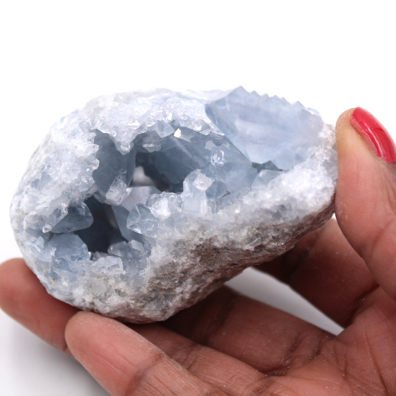 Raro dente di sega di cristallo celestite