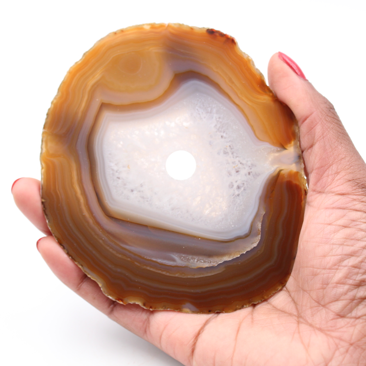 Agata lucidata e traforata dal Brasile