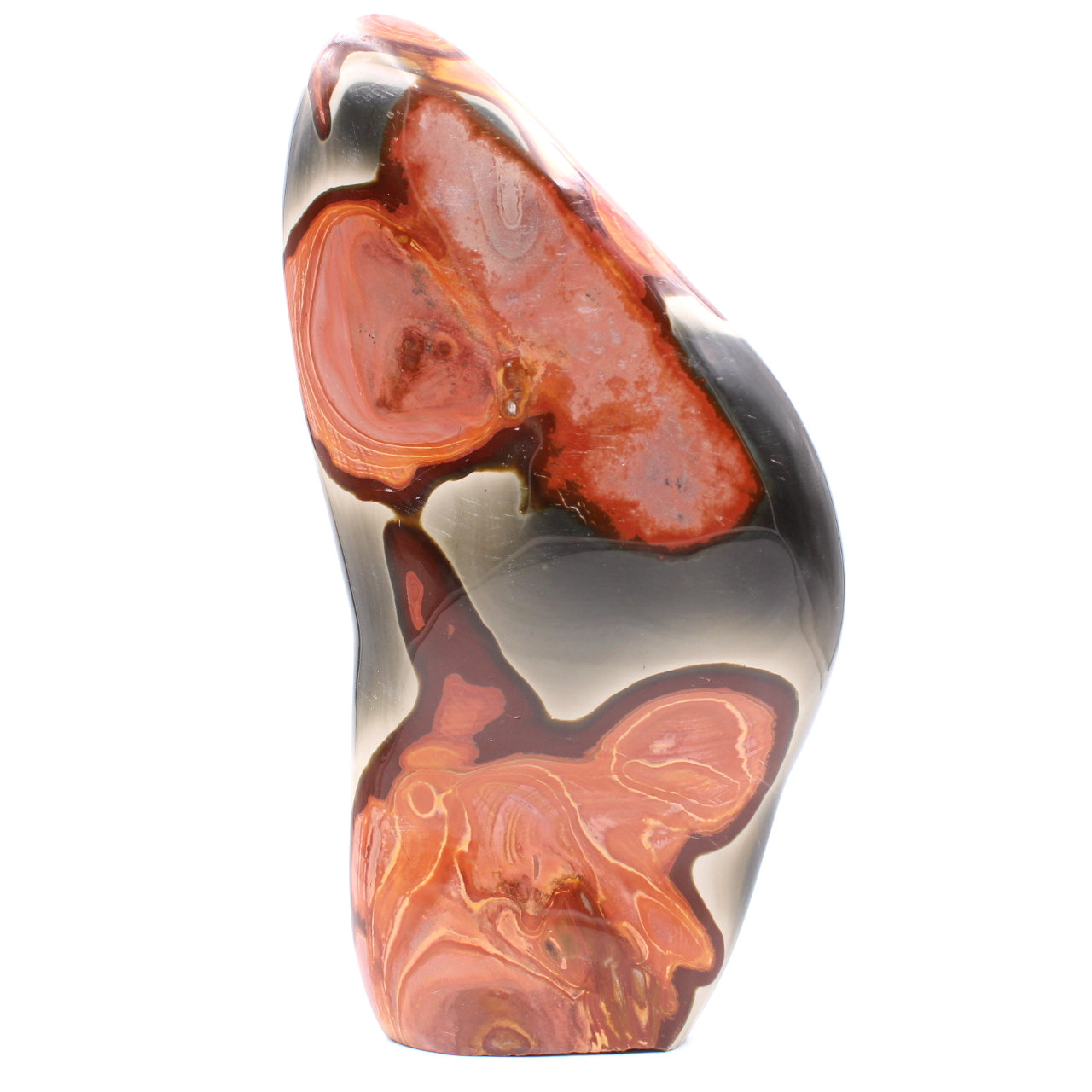 Blocco decorativo in diaspro stampato, rosa marrone arancio