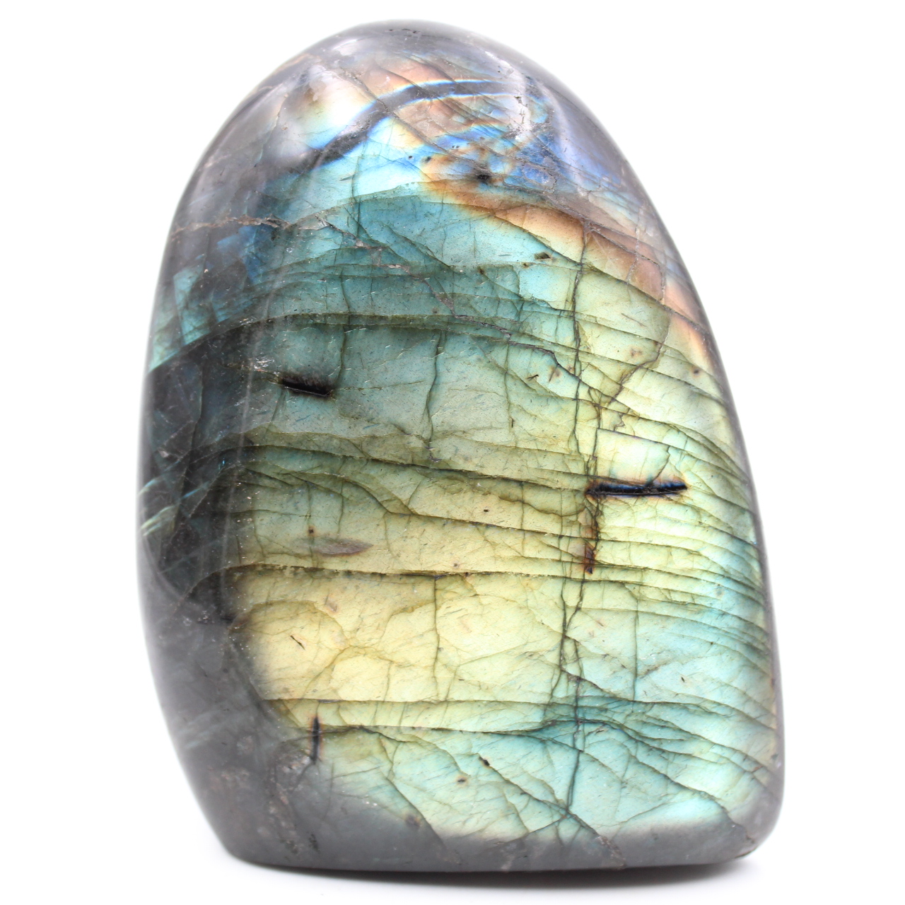Giovane labradorite verde, pietra decorativa