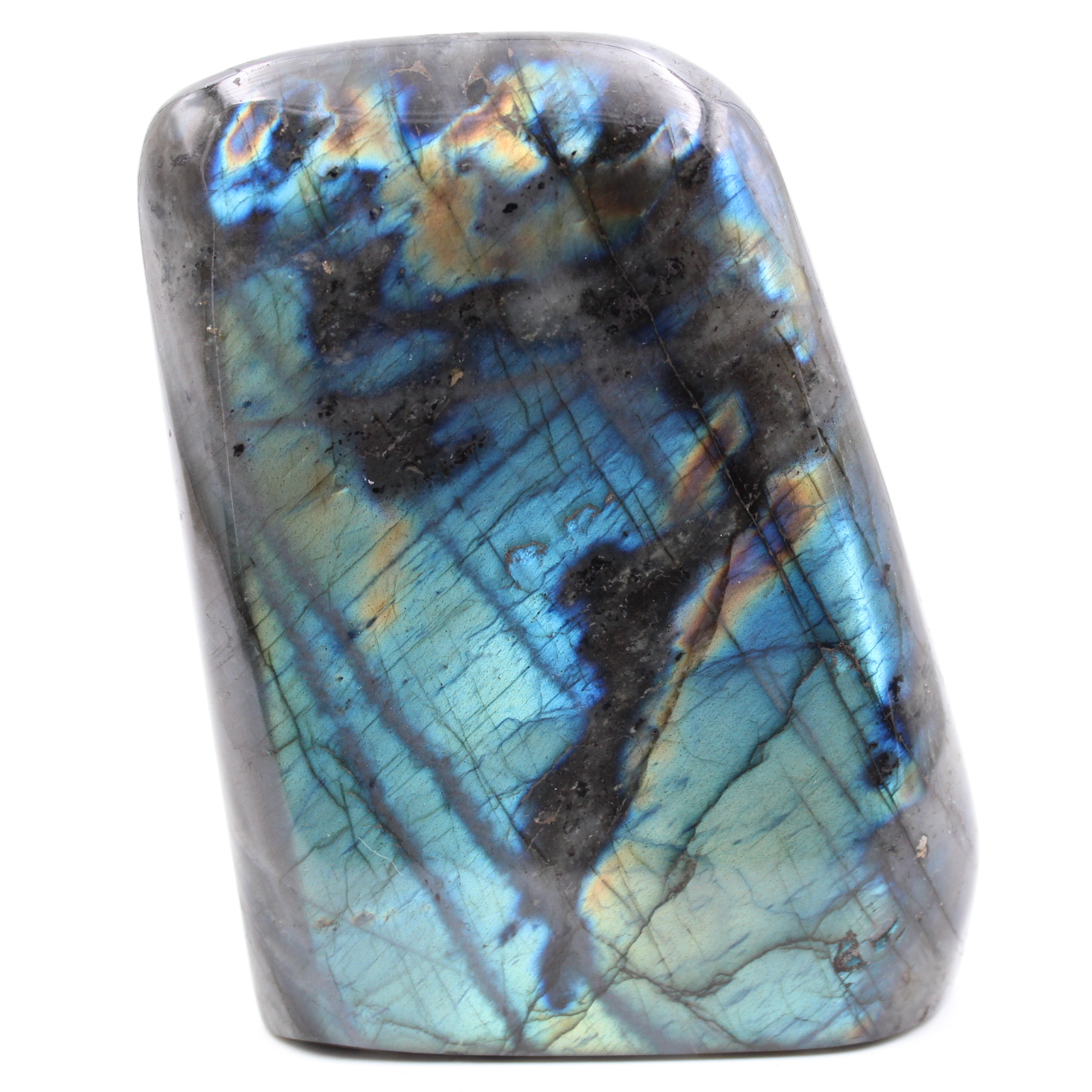 Forma libera di labradorite blu