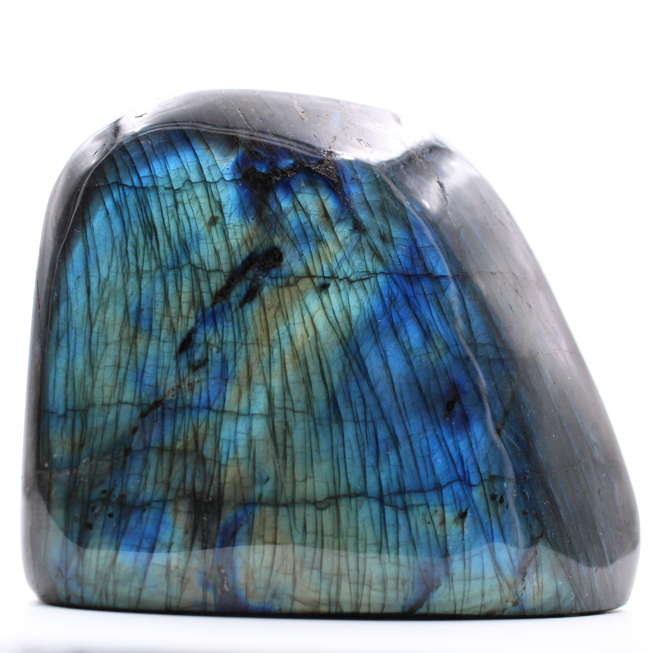 Blocco di labradorite con riflessi blu