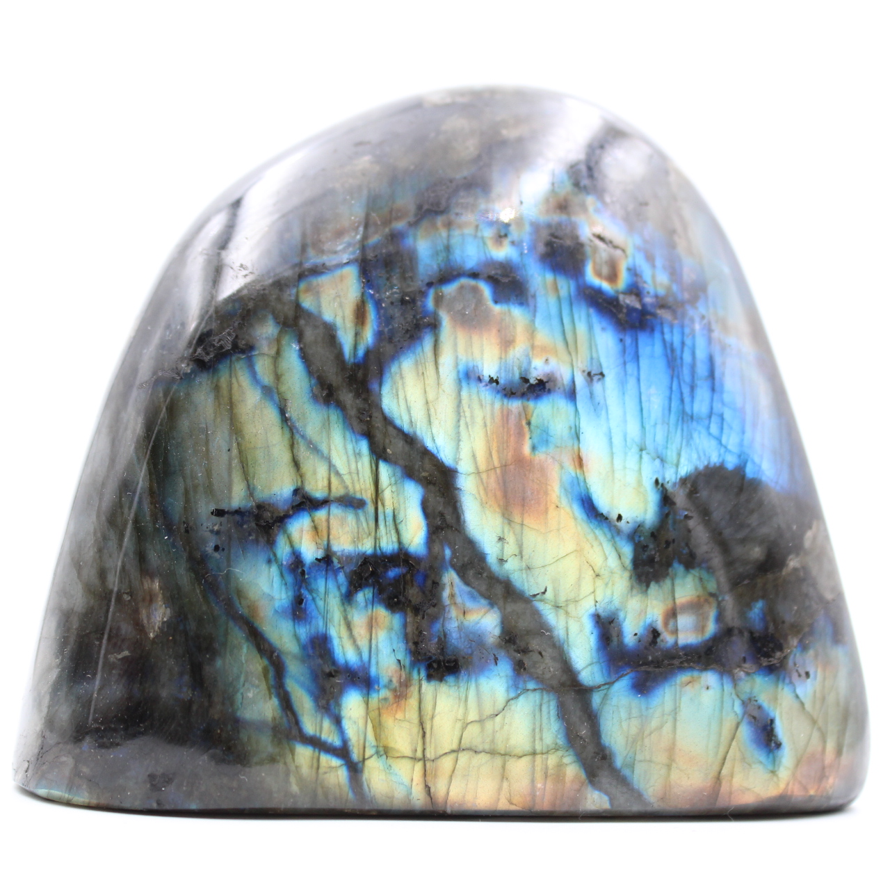Labradorite multicolore completamente lucidata per la decorazione
