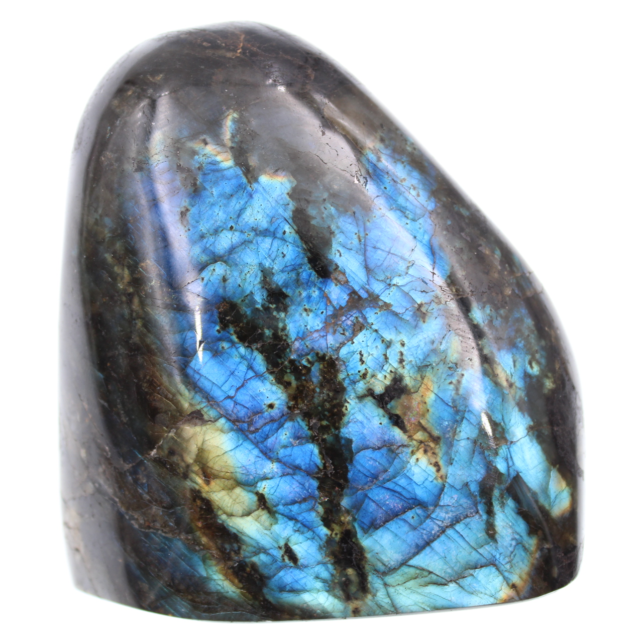 Pietra di labradorite blu di forma lucida