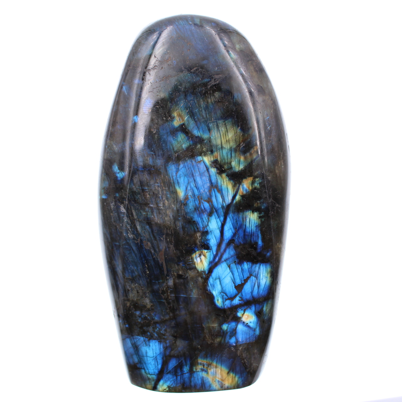 Blocco decorativo in pietra labradorite blu