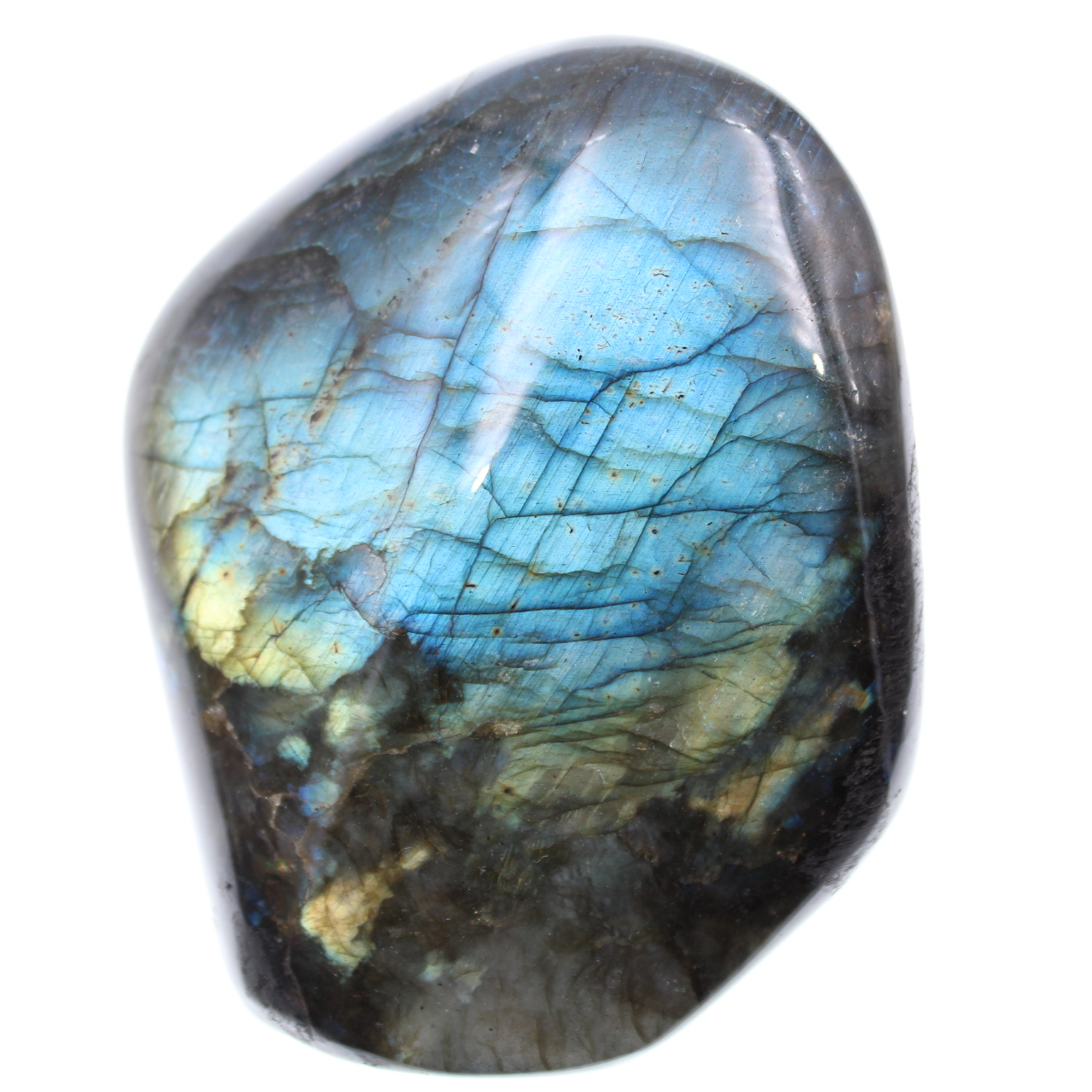 Pietra decorativa in labradorite, riflessi blu