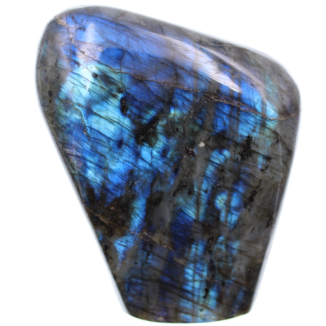 Ornamento di labradorite blu a forma libera