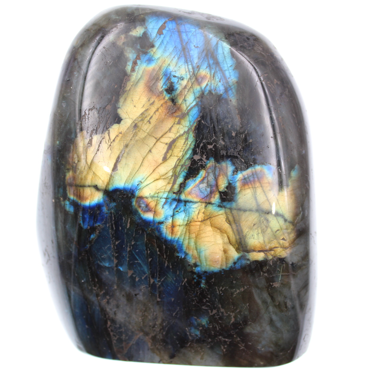 Labradorite con riflessi gialli, pietra decorativa