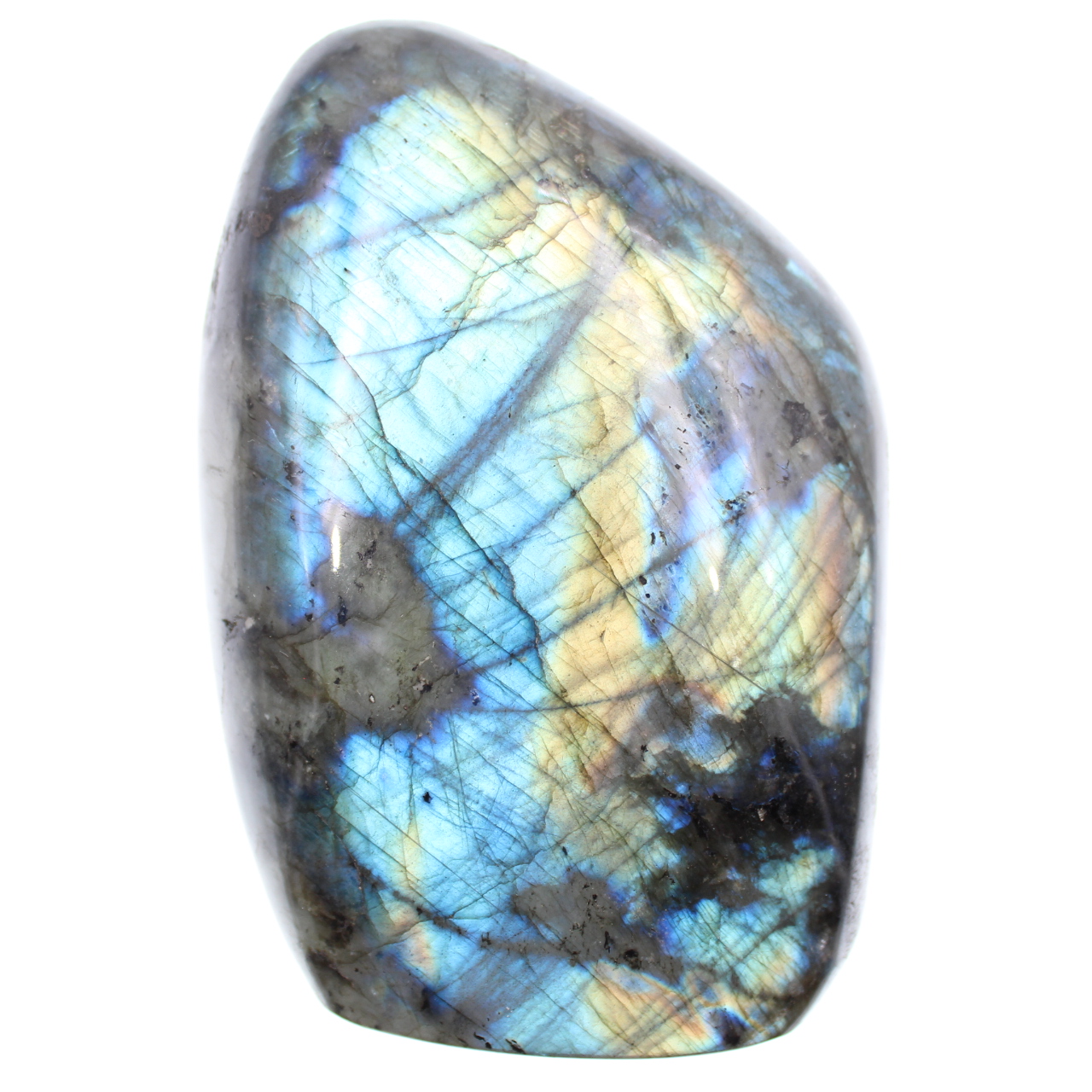 Pietra di labradorite blocco lucido blu