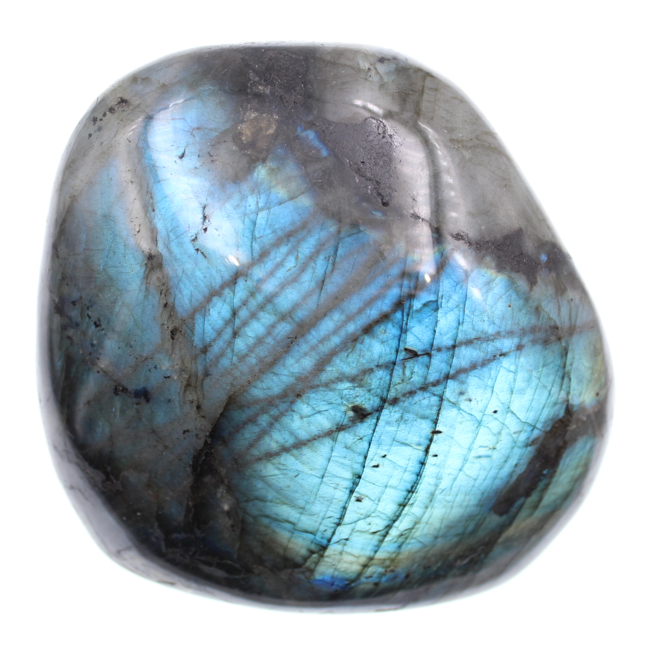 Pietra di labradorite blocco lucido blu