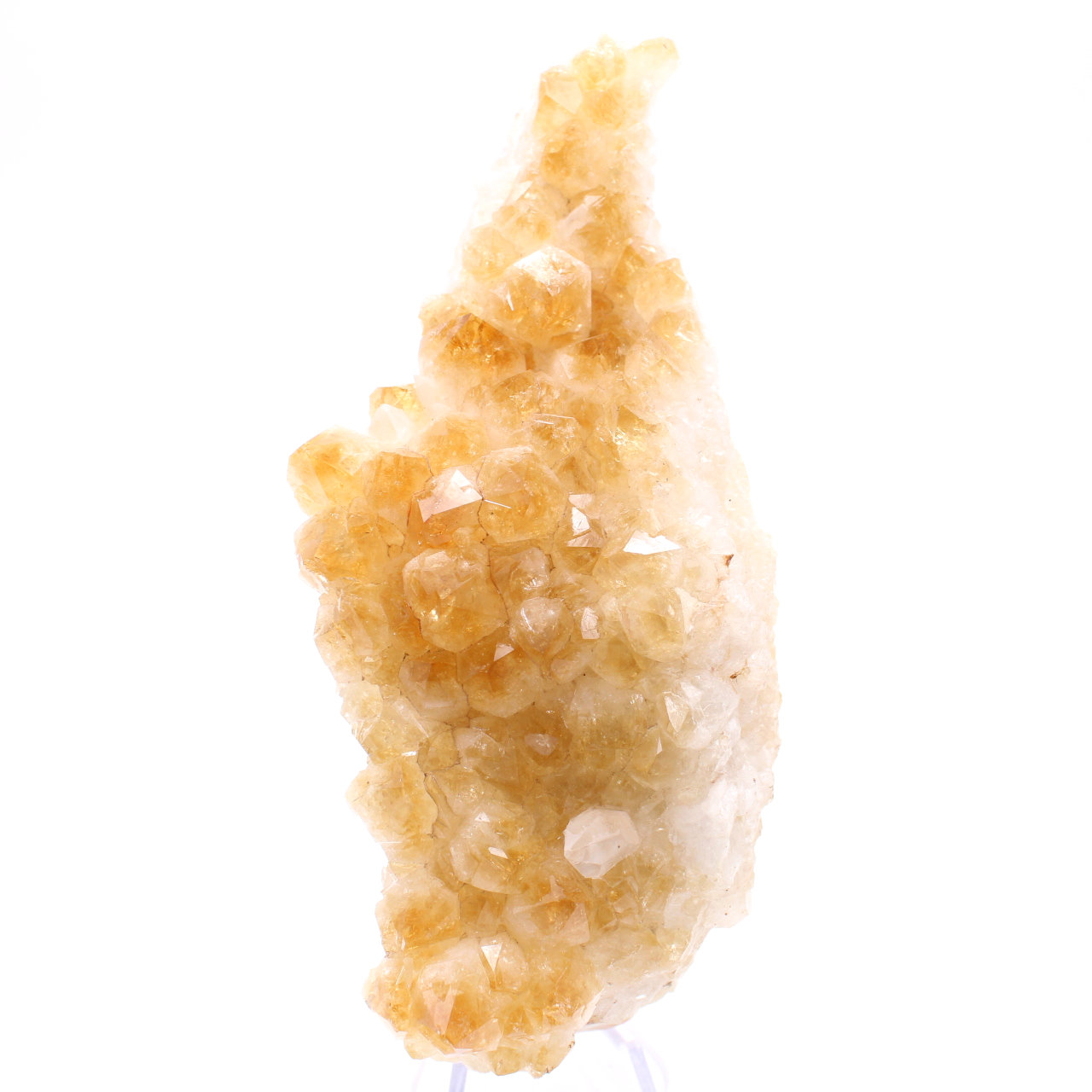 Placca in cristalli di citrino bianco e calcite