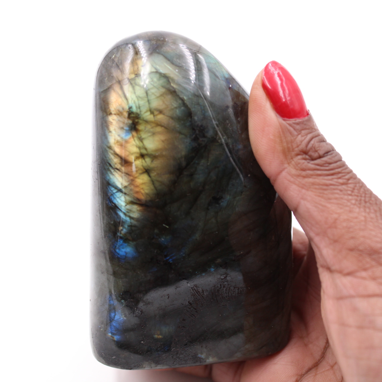 Blocco di pietra di labradorite