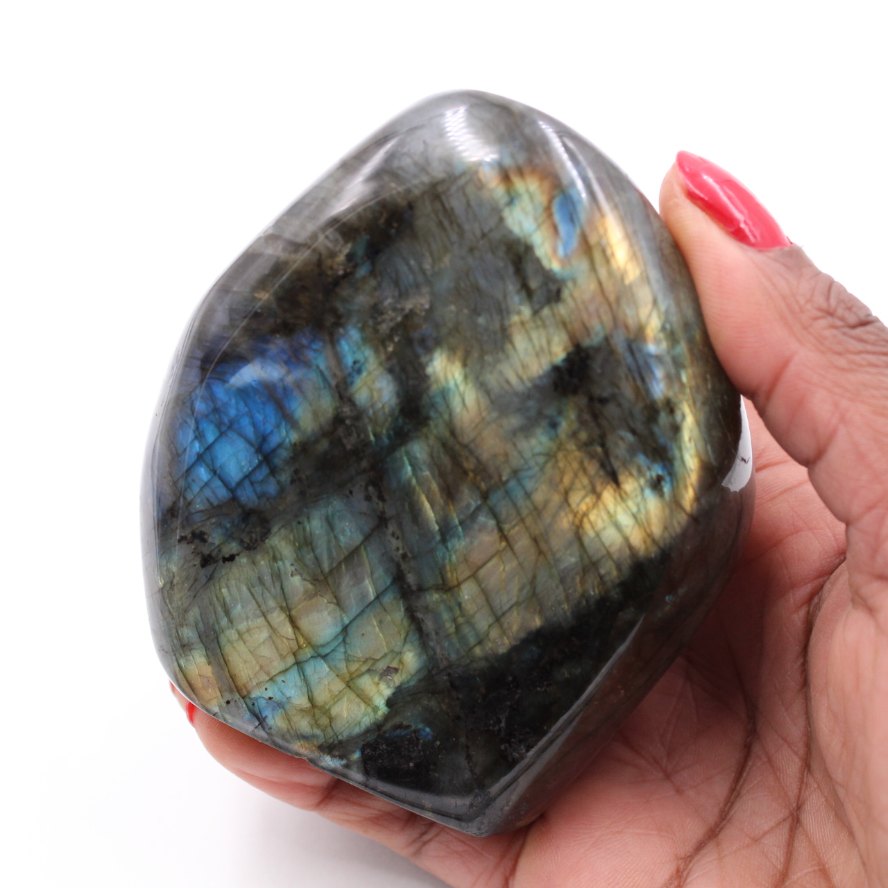 Blocco di pietra di labradorite
