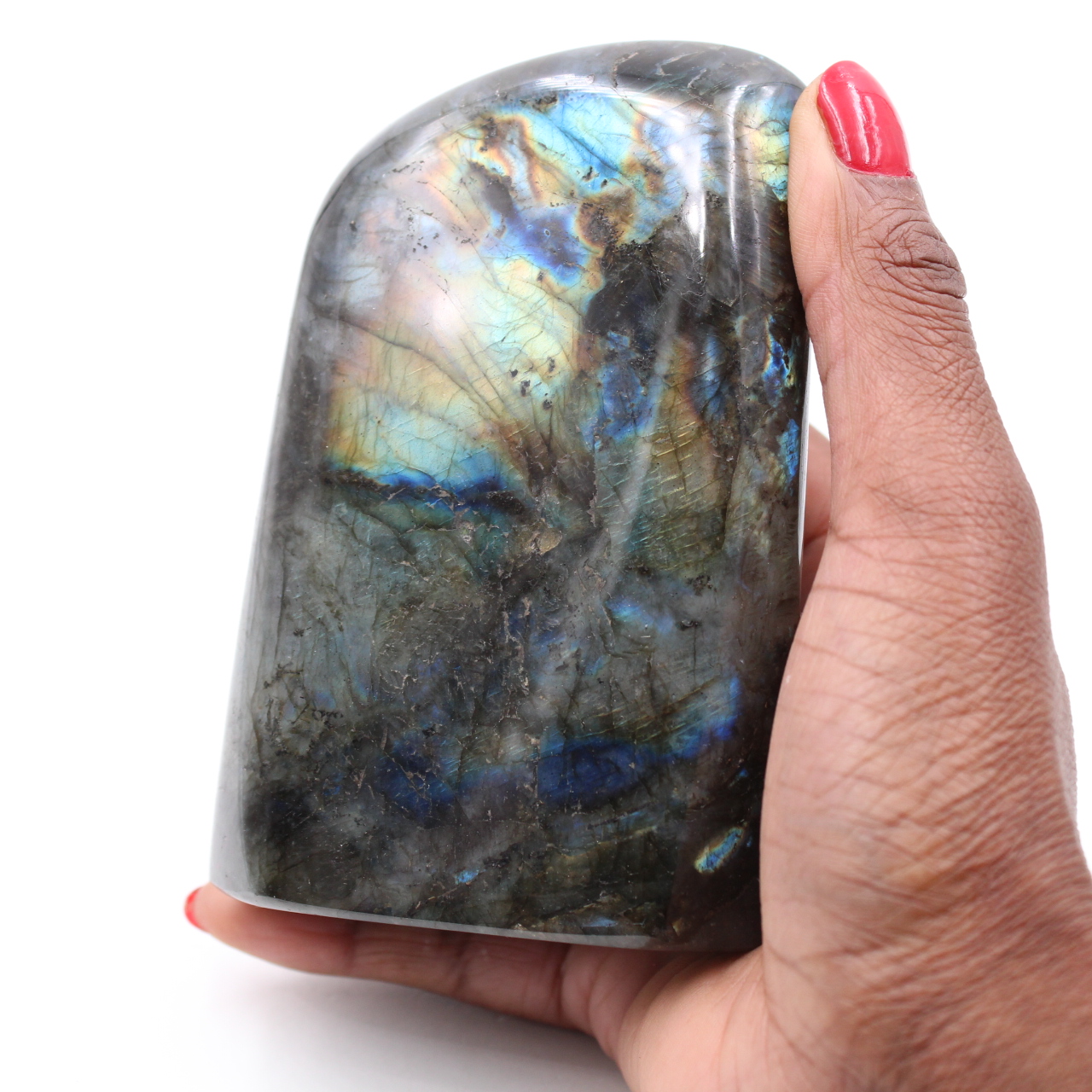 Blocco di pietra di labradorite
