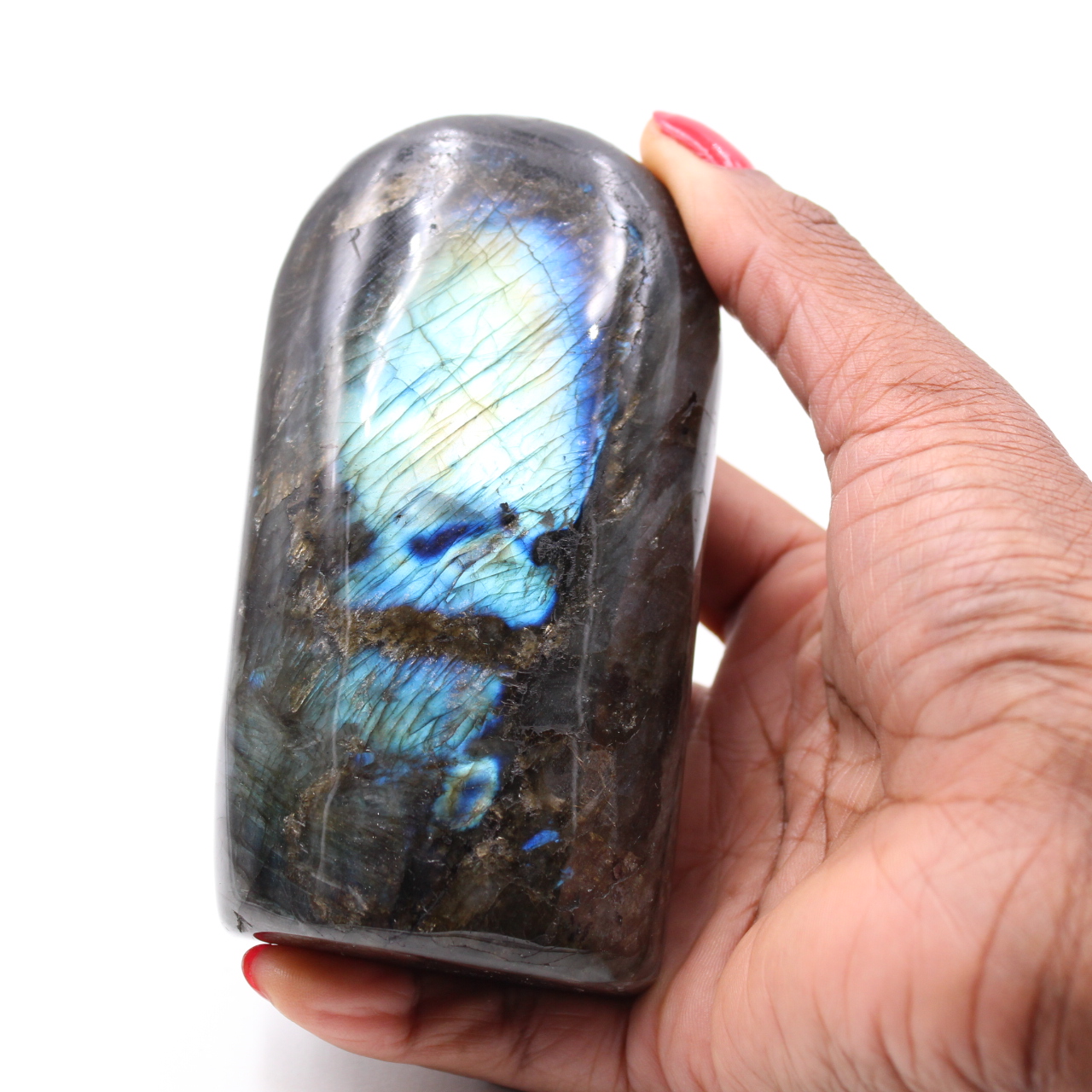 Blocco di pietra di labradorite