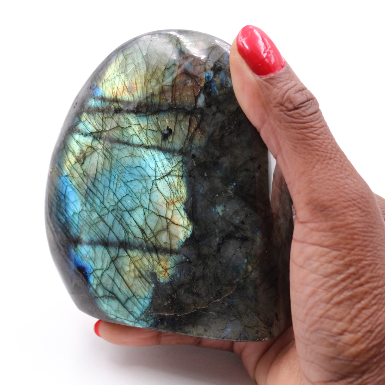 Blocco di pietra di labradorite