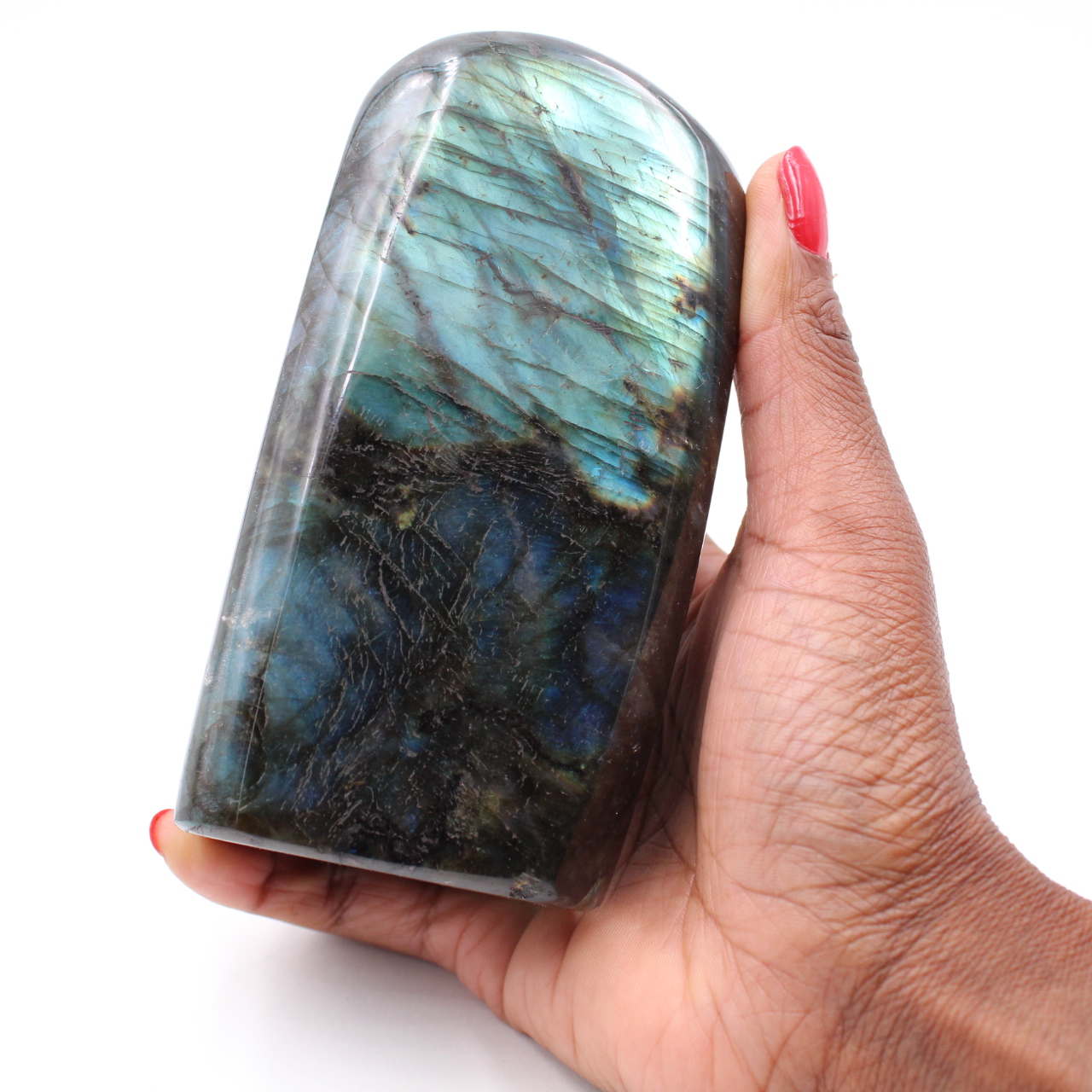 Blocco di pietra di labradorite