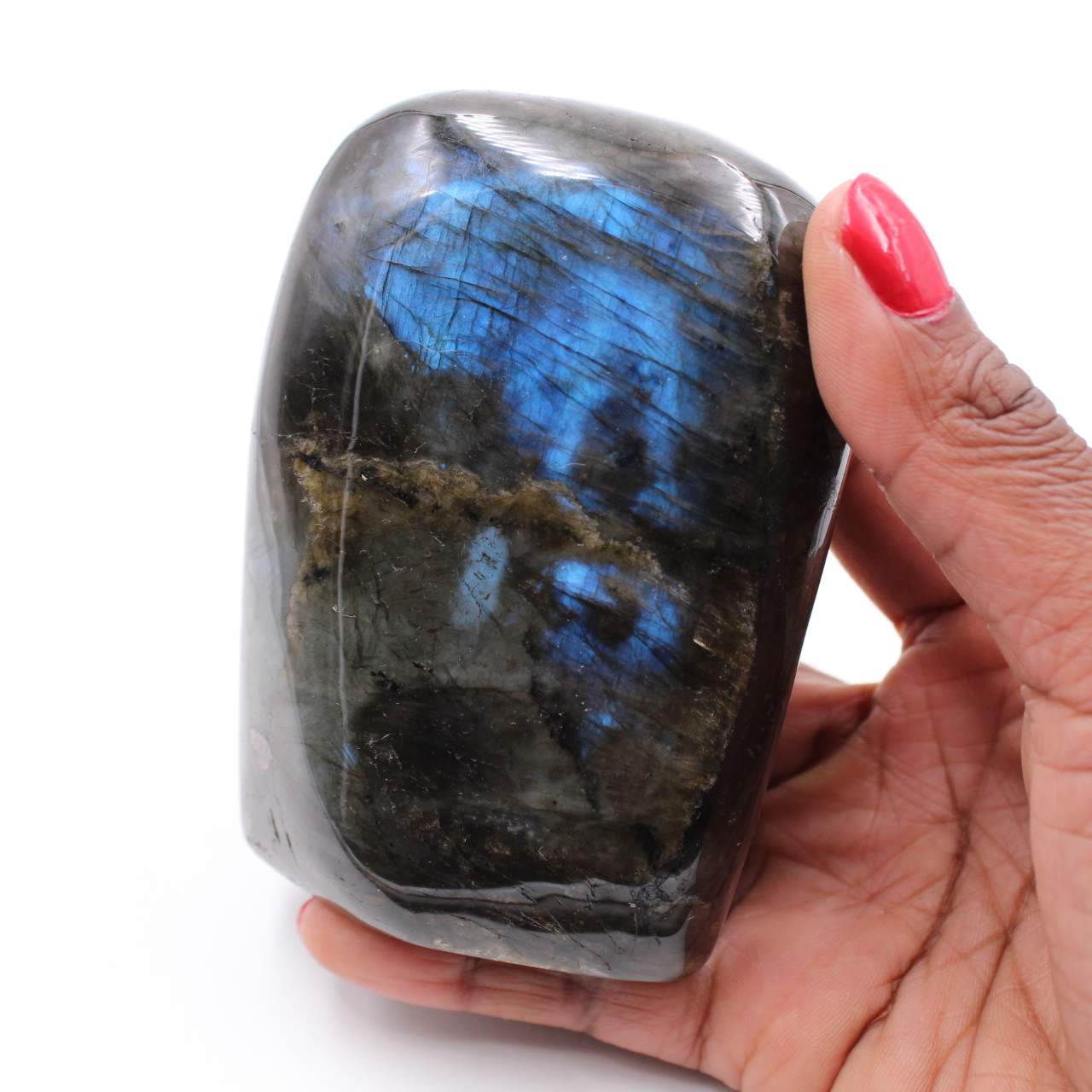 Blocco di pietra di labradorite