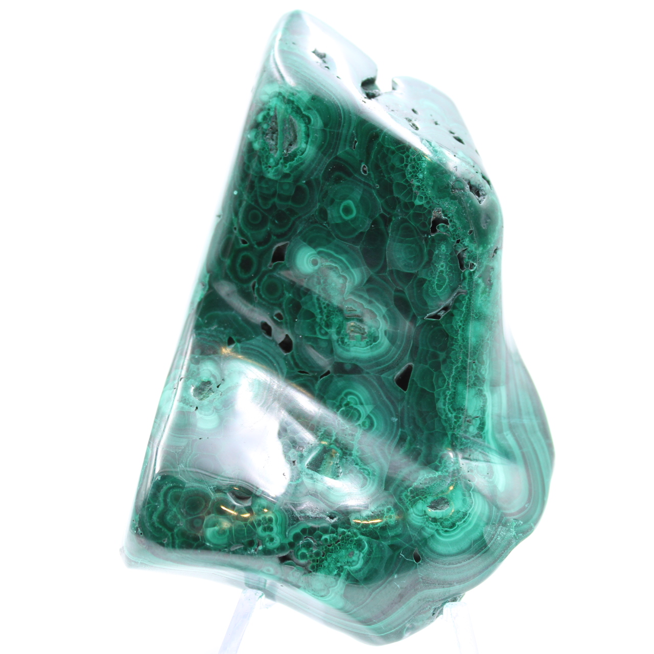 Blocco di malachite semilucido