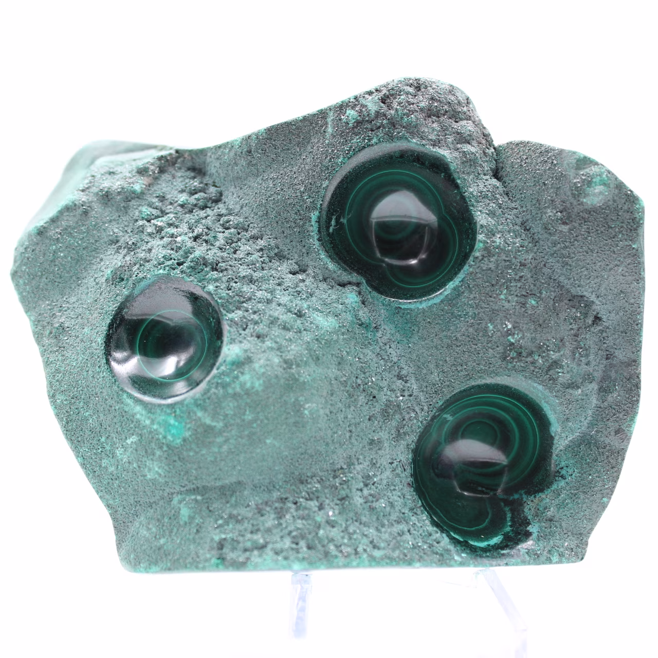 Blocco di malachite semilucido