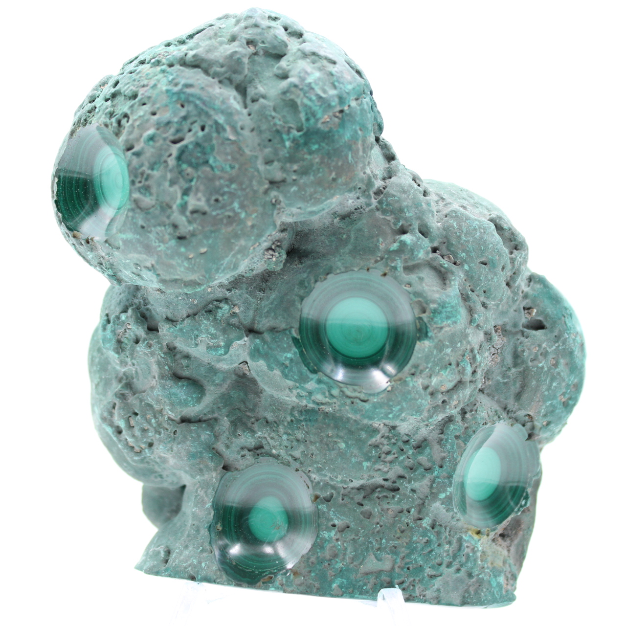 Blocco di malachite semilucido