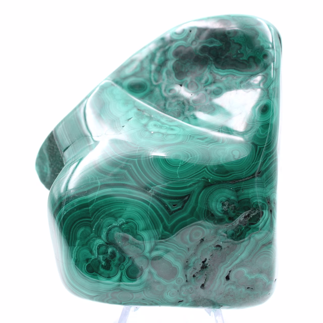 Blocco di malachite lucidato