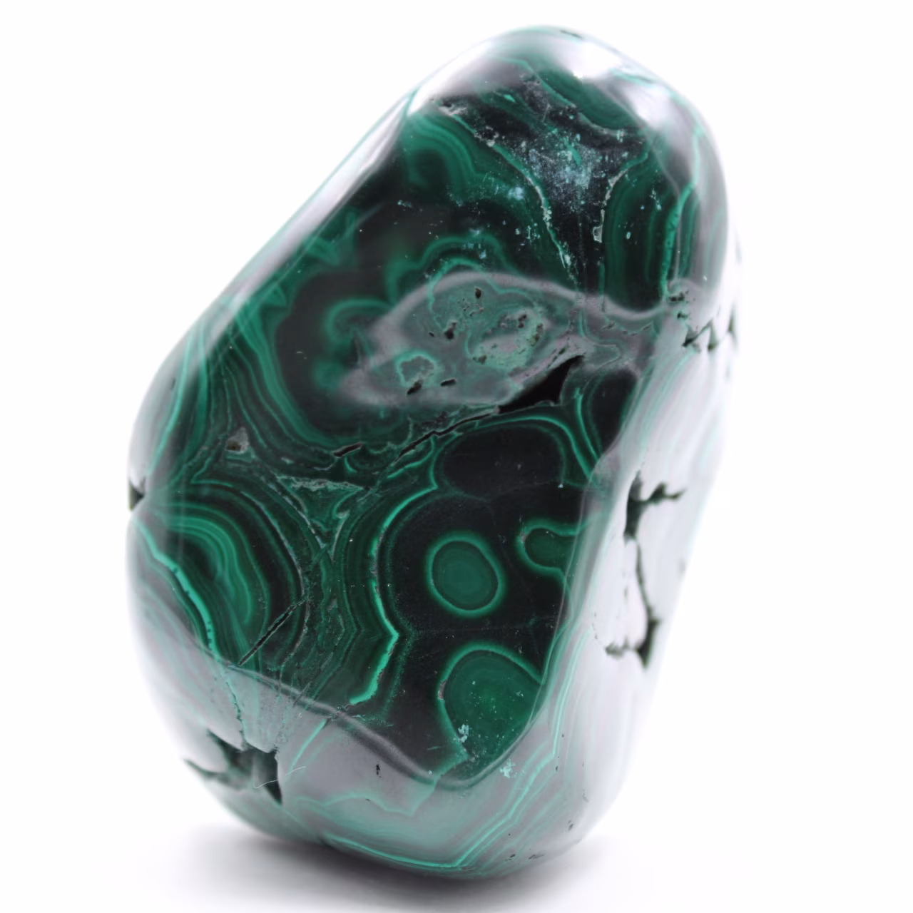 Blocco di malachite lucidato