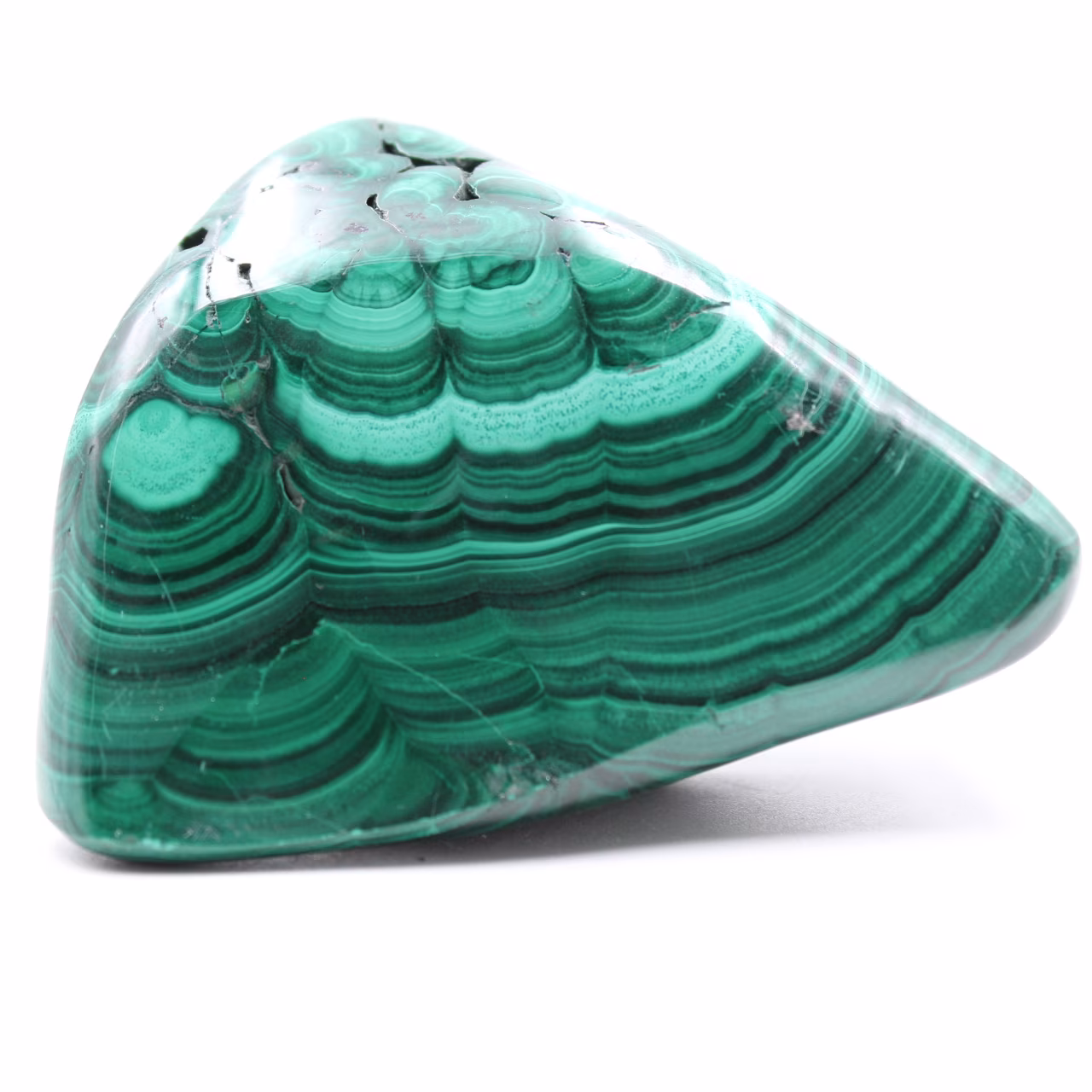 Blocco di malachite lucidato