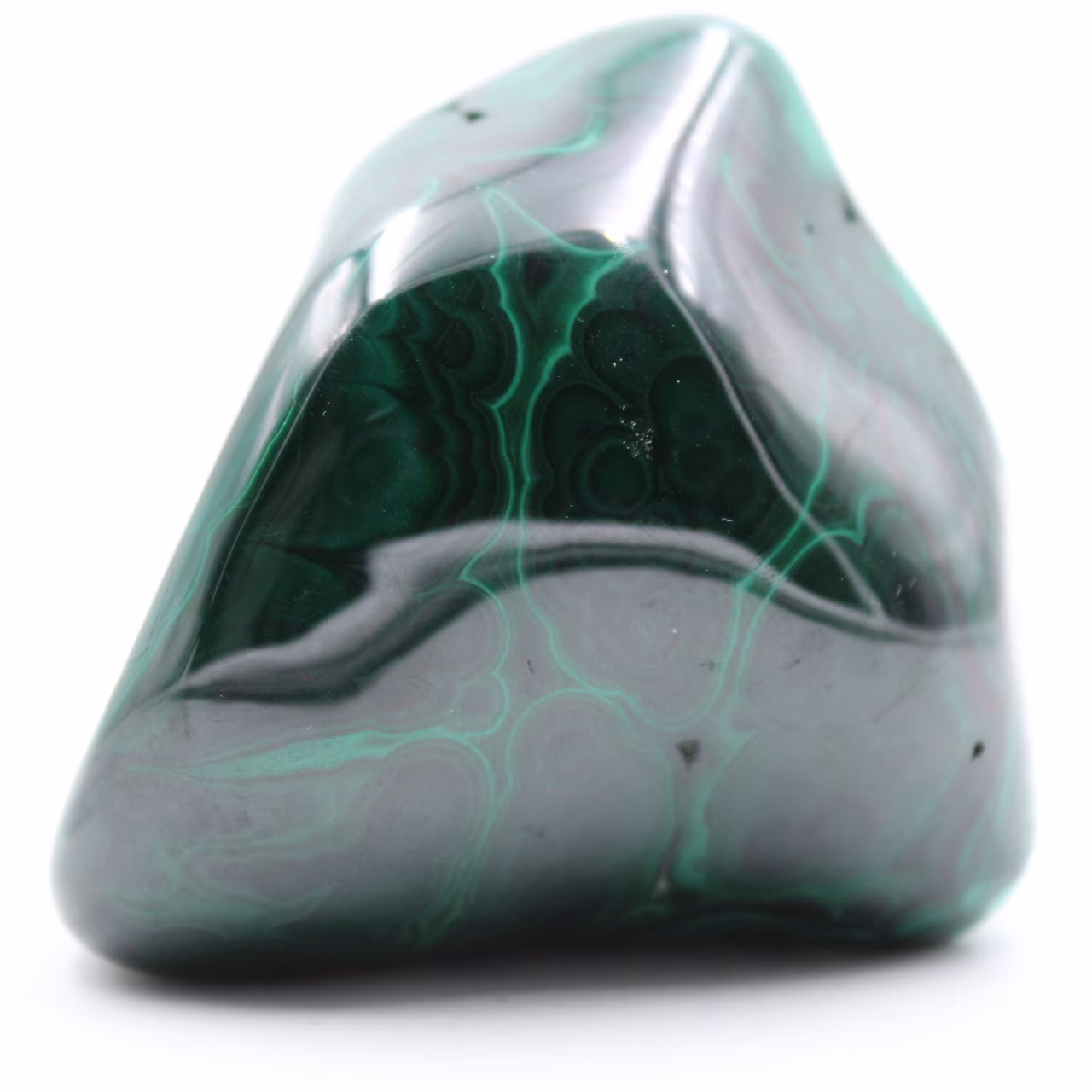 Blocco di malachite lucidato